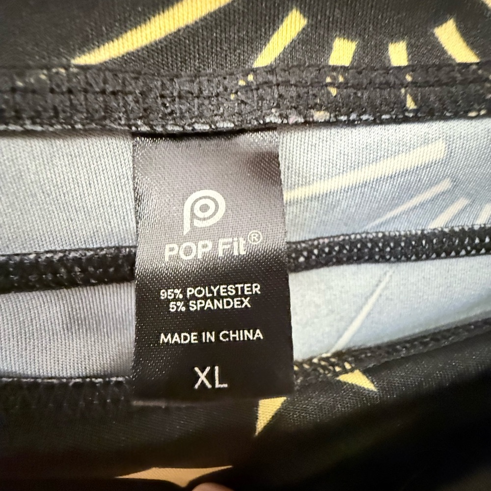 POP Fit Black and Gold Leggings